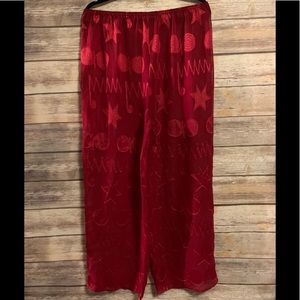 Victoria’s Secret Red Sheer Mesh Pants